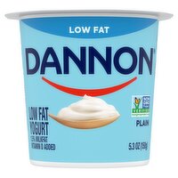 Dannon Plain Low Fat Yogurt, 5.3 oz