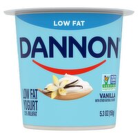 Dannon Vanilla Lowfat Yogurt, 5.3 oz, 5.3 Ounce