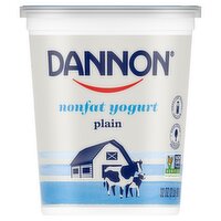 Dannon Plain Nonfat Yogurt, 32 oz, 32 Ounce