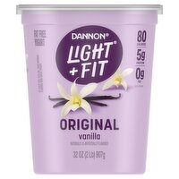 Dannon Light + Fit Vanilla Fat Free Yogurt, 32 oz, 32 Ounce