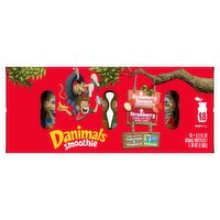 Danimals Strawberry Banana & Strawberry Flavored Smoothie, 3.1 fl oz, 18 count, 55.8 Fluid ounce