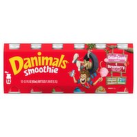 Danimals Cotton Candy and Strawberry Flavored Smoothie, 3.1 fl oz, 12 count, 37.2 Fluid ounce