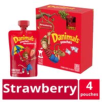 Danimals Strawberry Lowfat Yogurt, 3.5 oz, 4 count