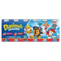 Nickelodeon Danimals Paw Patrol Mixed Berry and Strawberry Flavored Smoothie, 3.1 fl oz, 12 count