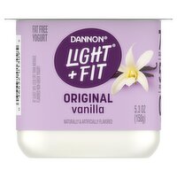 Dannon Light + Fit Original Vanilla Fat Free Yogurt, 5.3 oz