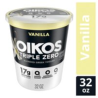 Oikos Triple Zero Vanilla Blended Greek Nonfat Yogurt, 32 oz