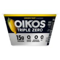 Oikos Triple Zero Lemon Tart Flavored Nonfat Yogurt, 5.3 oz