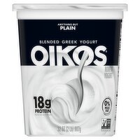 Oikos Anything But Plain Blended Greek Nonfat Yogurt, 32 oz, 32 Ounce