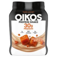 Oikos Protein Shake, Salted Caramel, 30g Protein, Shelf Stable, 12 Fl Oz Bottle, 4 Count