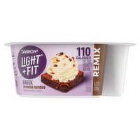 Dannon Light + Fit Remix Greek Brownie Sundae Fat Free Yogurt & Mix-Ins, 4.5 oz, 4.5 Ounce