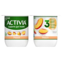 Activia Peach Low Fat Yogurt, 4 oz, 4 count