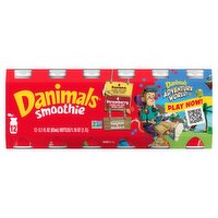 Danimals Smoothie Strawberry Explosion and Banana Split Dairy Drink Multi-Pack, 12 Ct, 3.1 ounce Smoothie Bottles