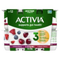 Activia Low Fat Yogurt, 4 oz, 12 count, 48 Ounce