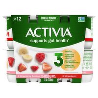 Activia Low Fat Yogurt, 4 oz, 12 count