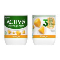 Activia Mango with Probiotics Low Fat Yogurt, 4 oz, 4 count, 16 Ounce