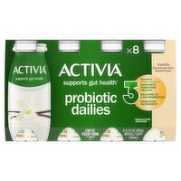 Activia Vanilla Lowfat Yogurt Drink, 3.1 fl oz, 8 count