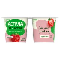 Activia Proactive Strawberry Low Fat Yogurt, 5.3 oz, 4 count, 21.2 Ounce