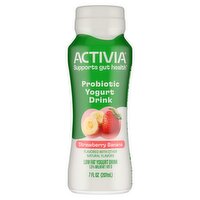 Activia Strawberry Banana Probiotic Low Fat Yogurt Drink, 7 fl oz