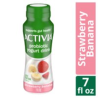 Activia Strawberry Banana Probiotic Low Fat Yogurt Drink, 7 fl oz, 7 Fluid ounce