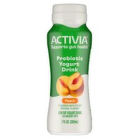 Activia Peach Probiotic Low Fat Yogurt Drink, 7 fl oz