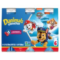 Danimals Raspberry Flavored Smoothie, 3.1 fl oz, 6 count 