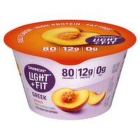 Dannon Light + Fit Greek Peach Fat Free Yogurt, 5.3 oz