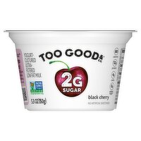 Too Good & Co. Black Cherry Blended Yogurt-Cultured Ultra-Filtered Low Fat Milk, 5.3 oz