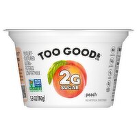 Too Good & Co. Peach Blended Yogurt-Cultured Ultra-Filtered Low Fat Milk, 5.3 oz