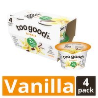 Too Good & Co. Vanilla Blended Yogurt-Cultured Ultra-Filtered Low Fat Milk, 5.3 oz, 4 count