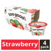 Too Good & Co. Strawberry Blended Yogurt-Cultured Ultra-Filtered Low Fat Milk, 5.3 oz, 4 count