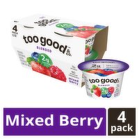 Too Good & Co. Mixed Berry Blended Yogurt-Cultured Ultra-Filtered Low Fat Milk, 5.3 oz, 4 count