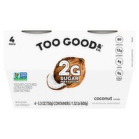 Too Good & Co. Coconut Flavored Yogurt-Cultured Ultra-Filtered Low Fat Milk, 5.3 oz, 4 count