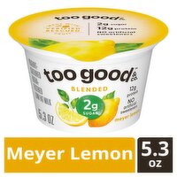 Too Good & Co. Meyer Lemon Blended Yogurt-Cultured Ultra-Filtered Low Fat Milk, 5.3 oz