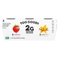 Too Good & Co. Strawberry & Vanilla Yogurt-Cultured Ultra-Filtered Low Fat Milk, 5.3 oz, 6 count