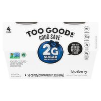 Too Good & Co. Good Save Blueberry Yogurt-Cultured Ultra-Filtered Low Fat Milk, 5.3 oz, 4 count