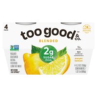 Too Good & Co. Meyer Lemon Blended Yogurt-Cultured Ultra-Filtered Low Fat Milk, 5.3 oz, 4 count