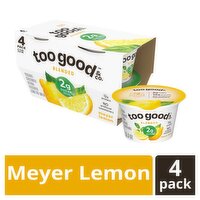 Too Good & Co. Meyer Lemon Blended Yogurt-Cultured Ultra-Filtered Low Fat Milk, 5.3 oz, 4 count