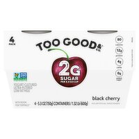 Too Good & Co. Black Cherry Yogurt-Cultured Ultra-Filtered Low Fat Milk, 5.3 oz, 4 count