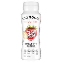 Too Good & Co. Strawberry Banana Cultured Dairy Drink Smoothies, 7 fl oz, 7 Fluid ounce