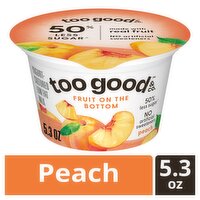 Too Good & Co. Peach Yogurt-Cultured Low Fat Milk, 5.3 oz