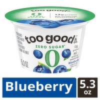 Too Good & Co. Blueberry Zero Sugar Yogurt-Cultured Ultra-Filtered Low Fat Milk, 5.3 oz