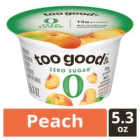 Too Good & Co. Peach Zero Sugar Yogurt-Cultured Ultra-Filtered Low Fat Milk, 5.3 oz