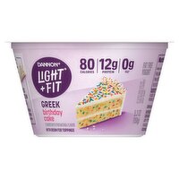Dannon Light + Fit Greek Birthday Cake Fat Free Yogurt, 5.3 oz