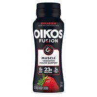 Oikos Strawberry Fusion Cultured Dairy Drink, 7 fl oz
