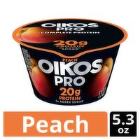 Oikos Pro Peach Flavored Yogurt-Cultured Ultra-Filtered Milk, 5.3 oz