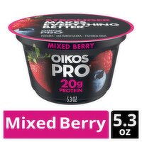 Oikos Pro Mixed Berry Flavored Yogurt-Cultured Ultra-Filtered Milk, 5.3 oz