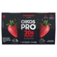 Oikos Pro Strawberry Flavored Yogurt-Cultured Ultra-Filtered Milk, 5.3 oz, 4 count