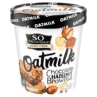 So Delicious Dairy Free Oatmilk Chocolate Hazelnut Brownie Non-Dairy Frozen Dessert, one pint