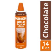 Dunkin' Chocolate Cold Foam Coffee Topper & Creamer, 14 oz