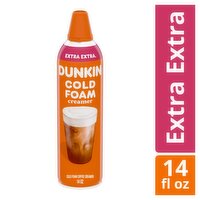 Dunkin' Extra Extra Cold Foam Coffee Topper & Creamer, 14 oz